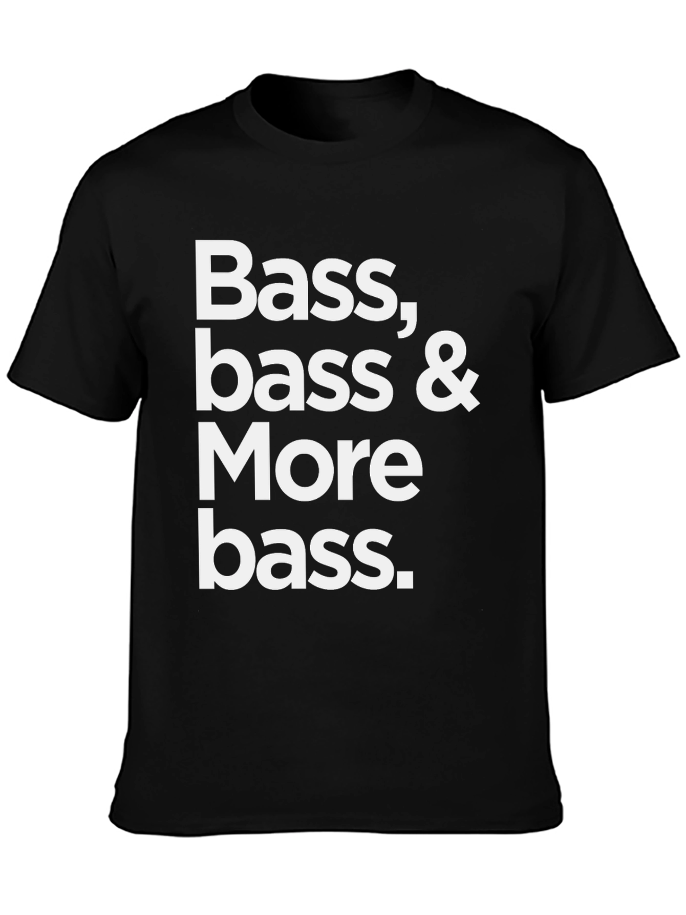 Bass Bass & More Bass Black Graphic Tee