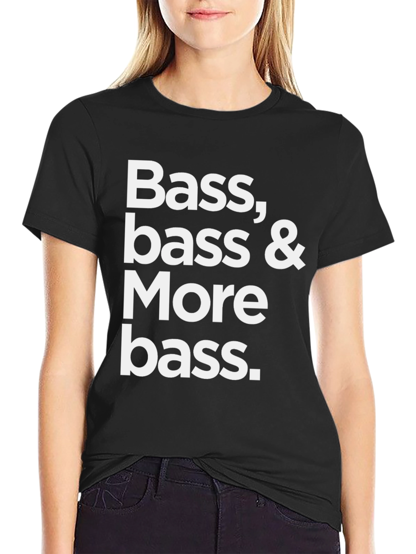 Bass Bass & More Bass Black Graphic Tee
