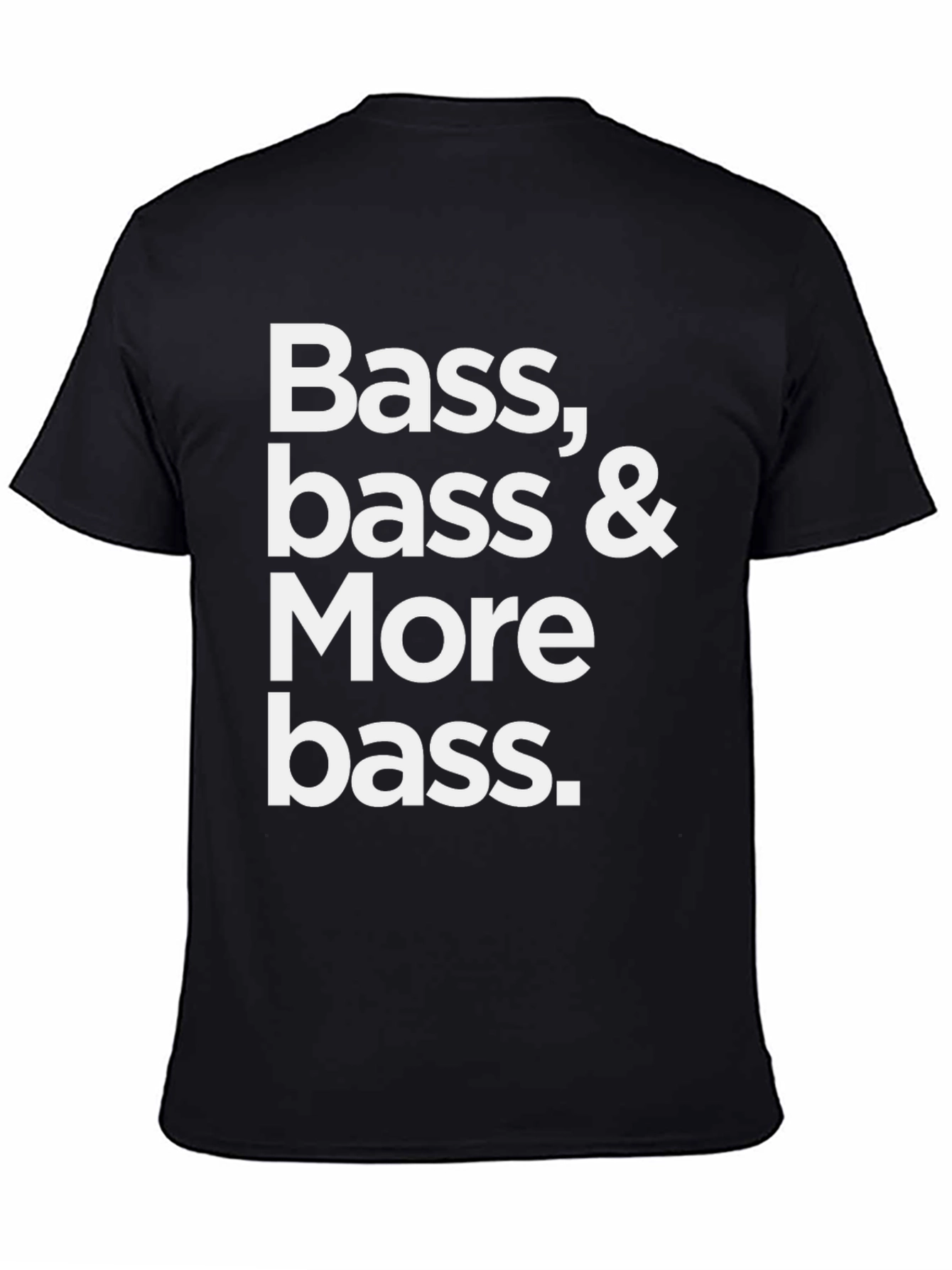 Bass Bass & More Bass Black Graphic Tee