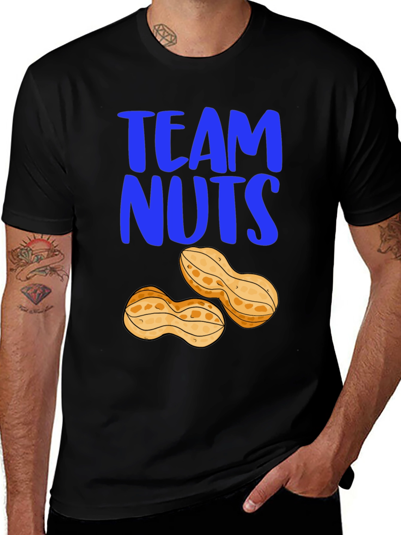 Team Nuts Graphic T-Shirt - Funny Peanut Tee