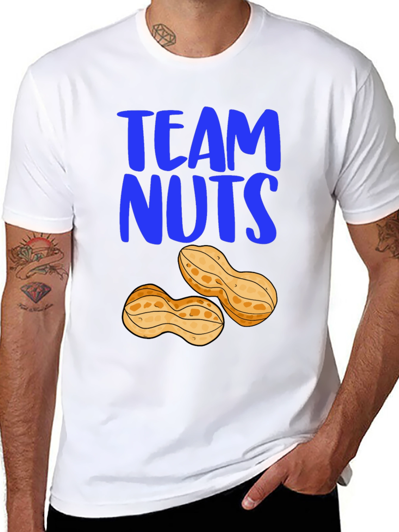 Team Nuts Graphic T-Shirt - Funny Peanut Tee
