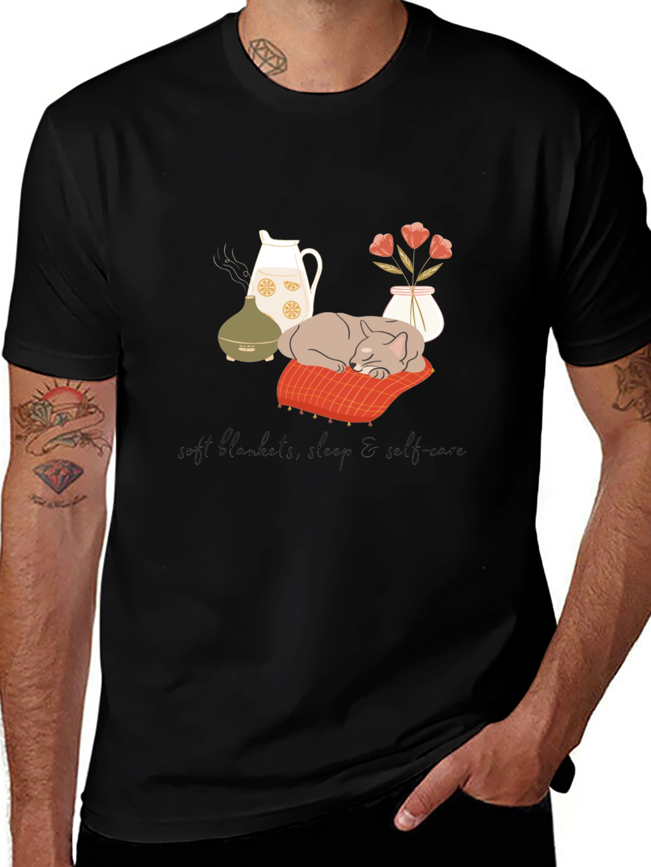 Cozy Cat Self-Care T-Shirt