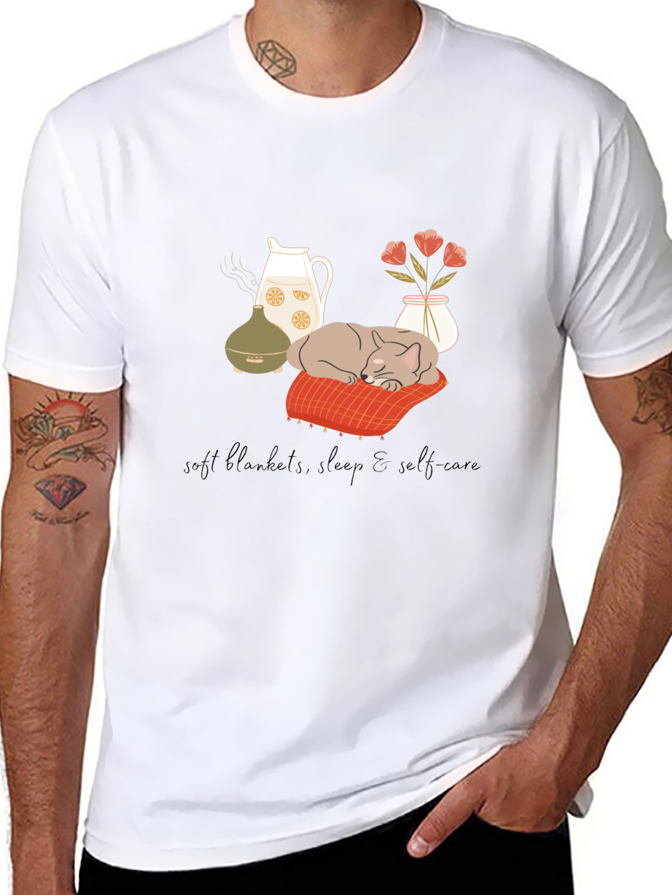 Cozy Cat Self-Care T-Shirt