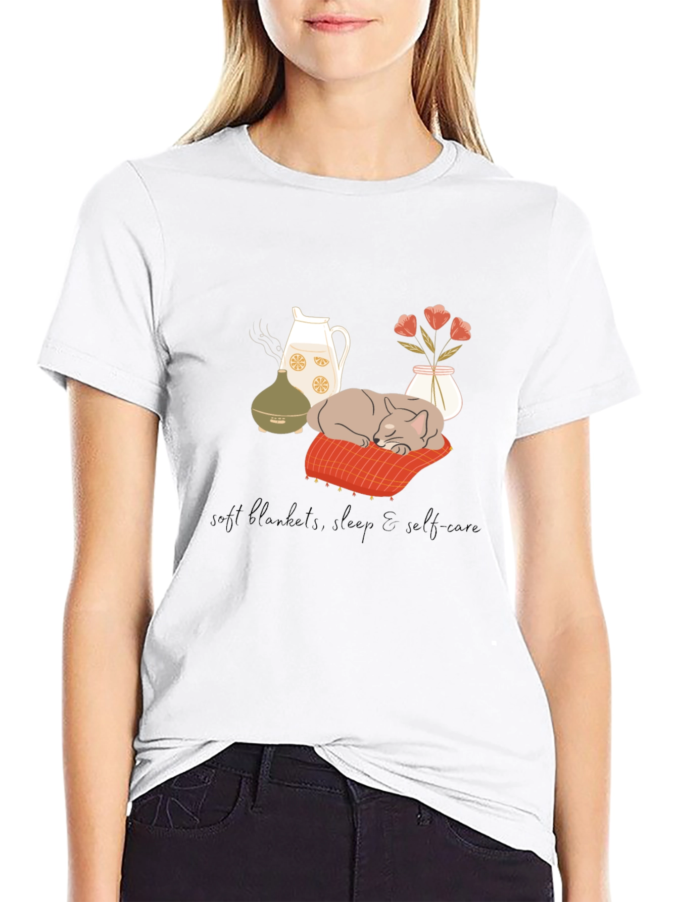 Cozy Cat Self-Care T-Shirt