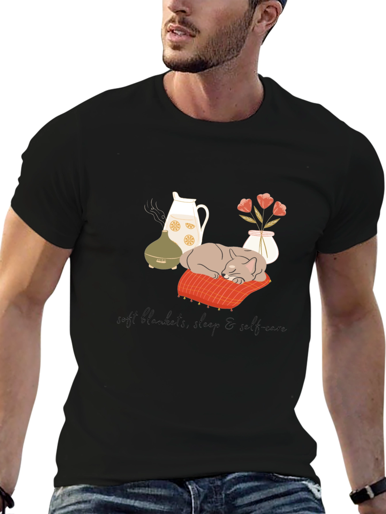 Cozy Cat Self-Care T-Shirt