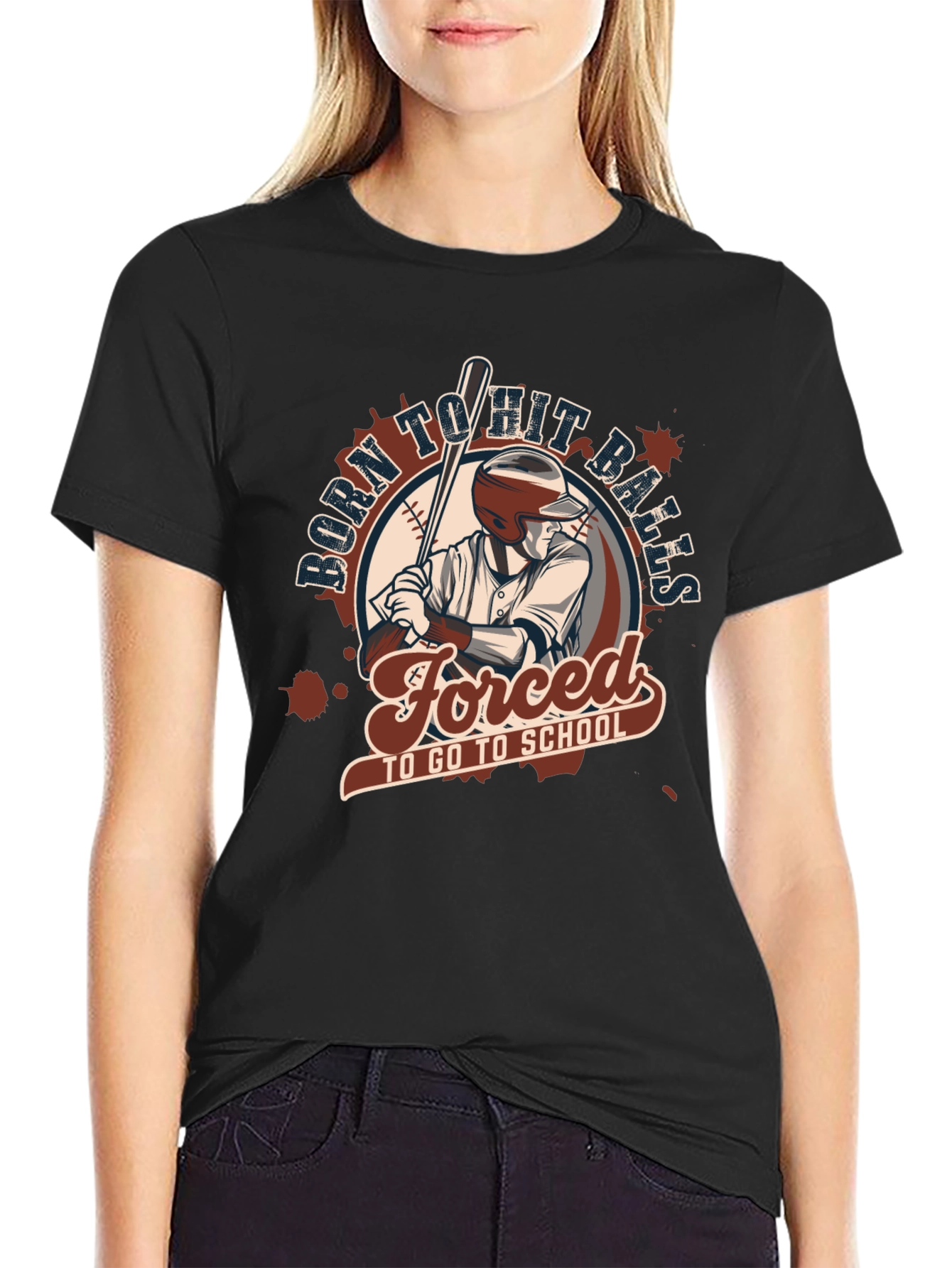 Born To Hit Balls Baseball T-Shirt