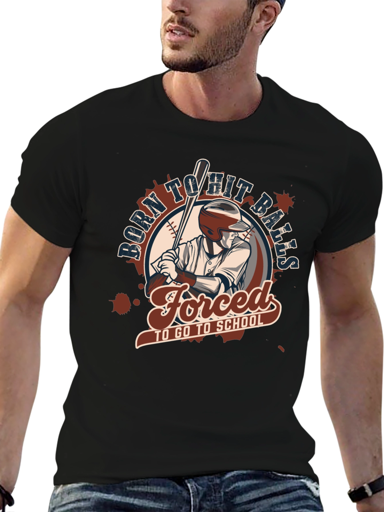 Born To Hit Balls Baseball T-Shirt
