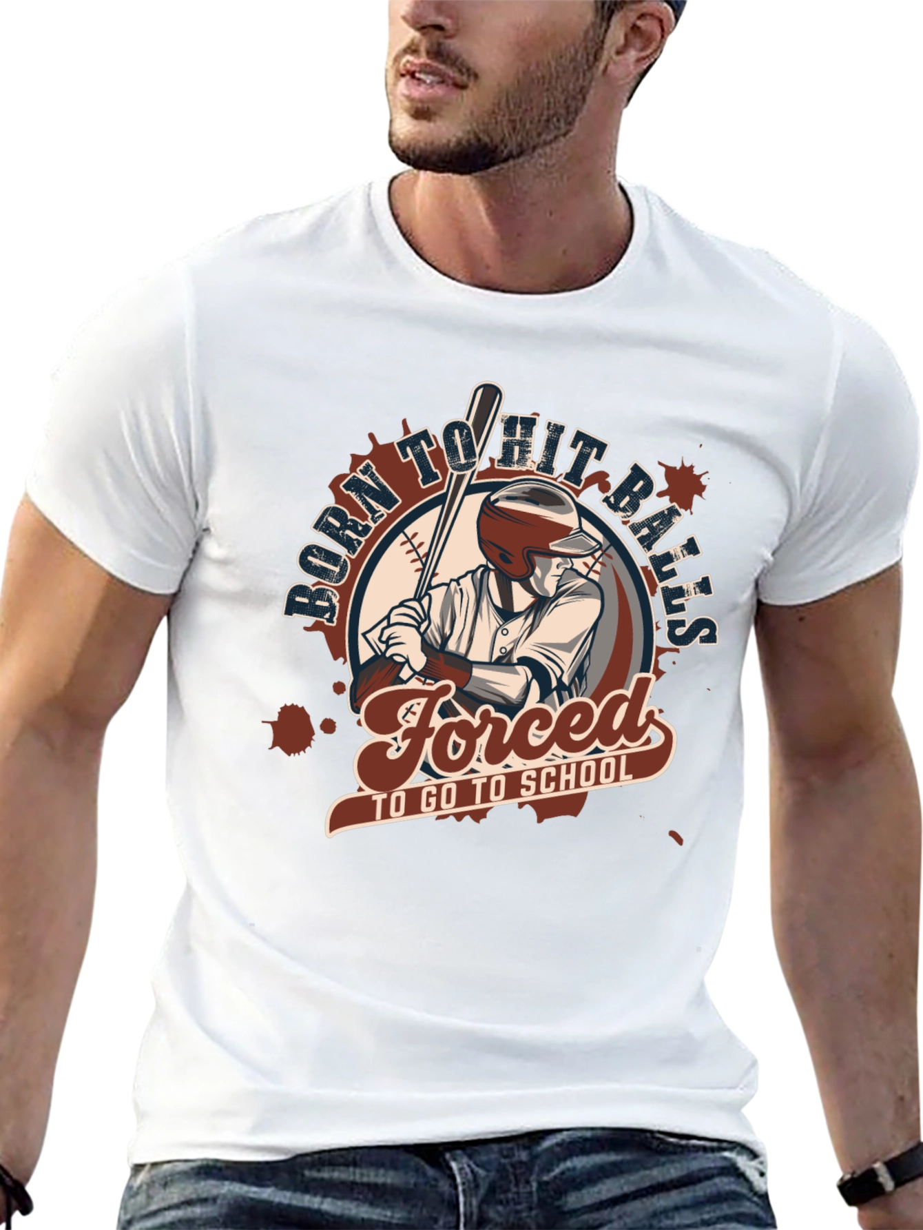 Born To Hit Balls Baseball T-Shirt