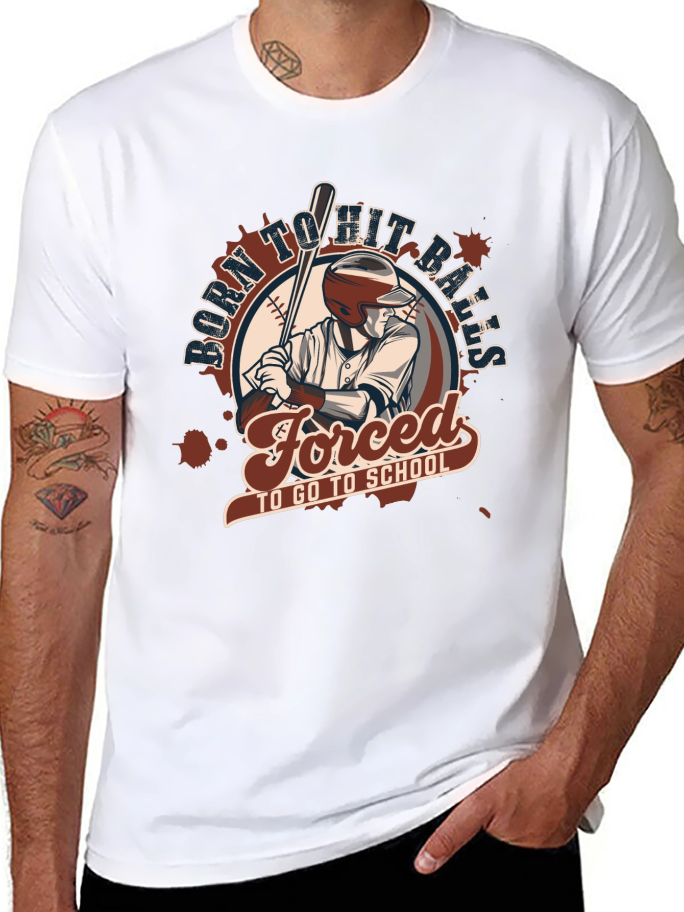 Born To Hit Balls Baseball T-Shirt