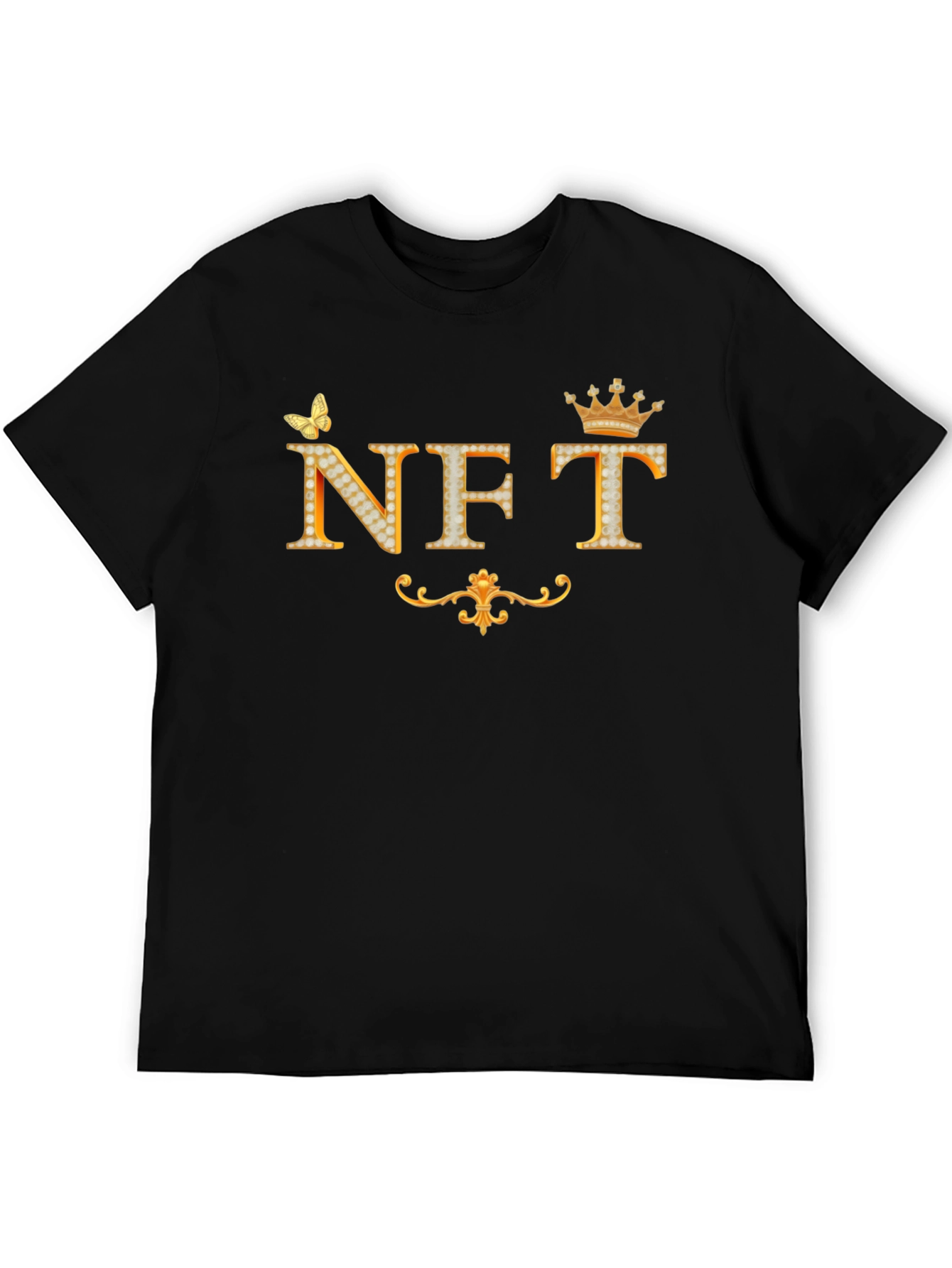NFT Diamond Print Black T-Shirt
