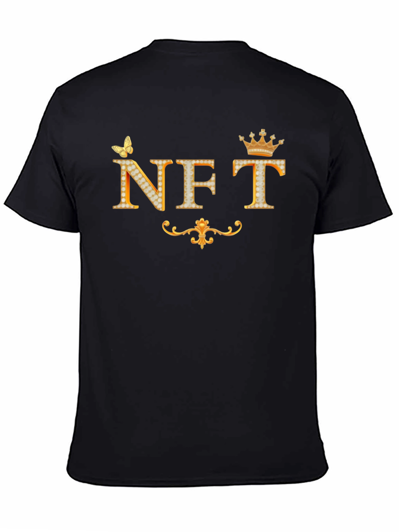 NFT Diamond Print Black T-Shirt