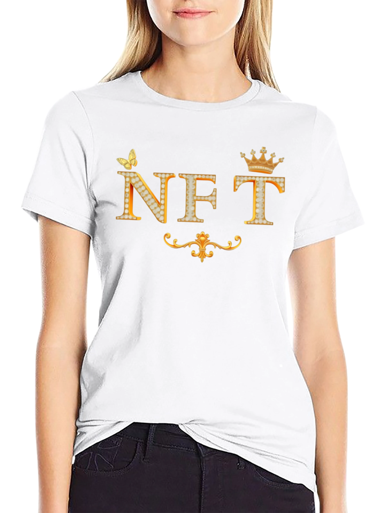 NFT Diamond Print Black T-Shirt