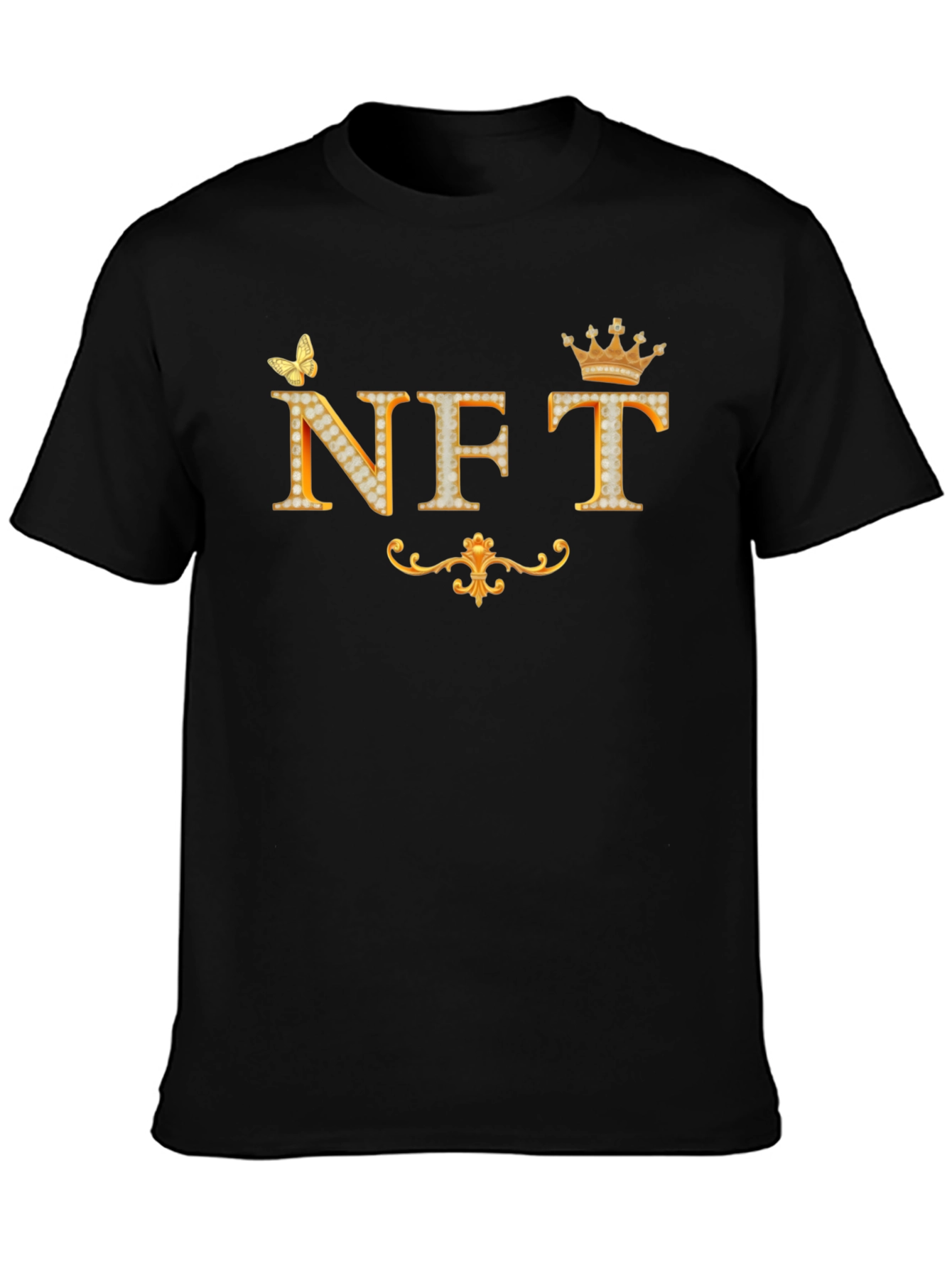 NFT Diamond Print Black T-Shirt
