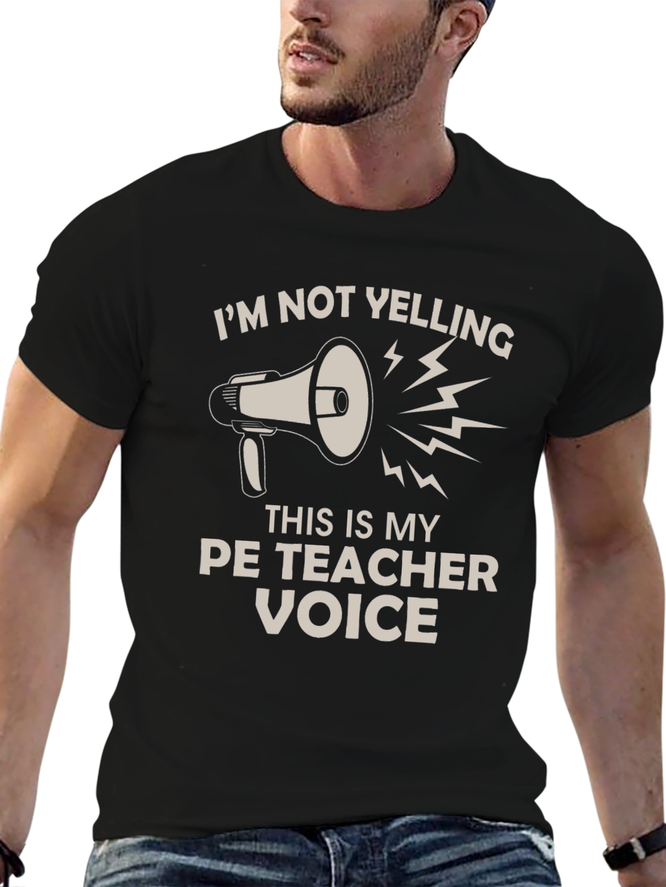 PE Teacher Voice T-Shirt - Funny Gym Teacher Tee