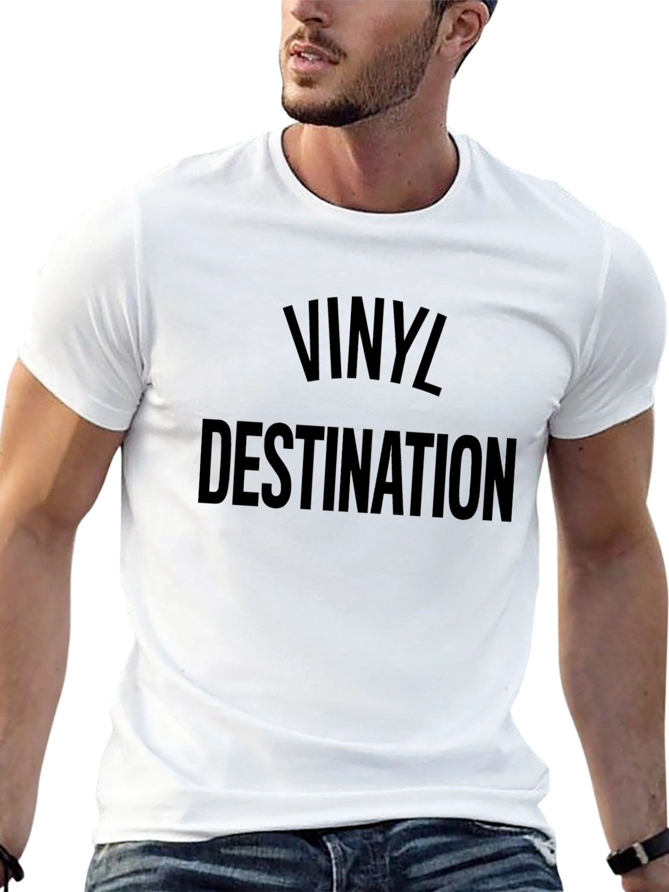 Vinyl Destination Graphic Tee - Black