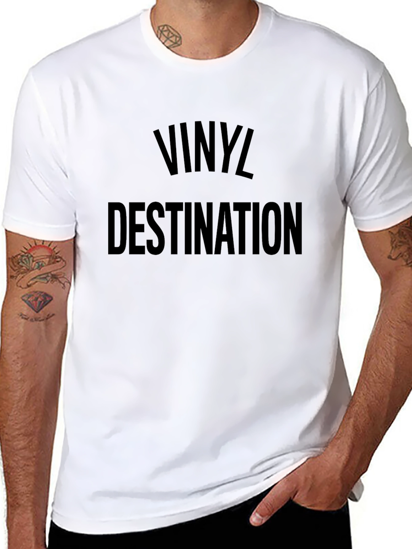 Vinyl Destination Graphic Tee - Black