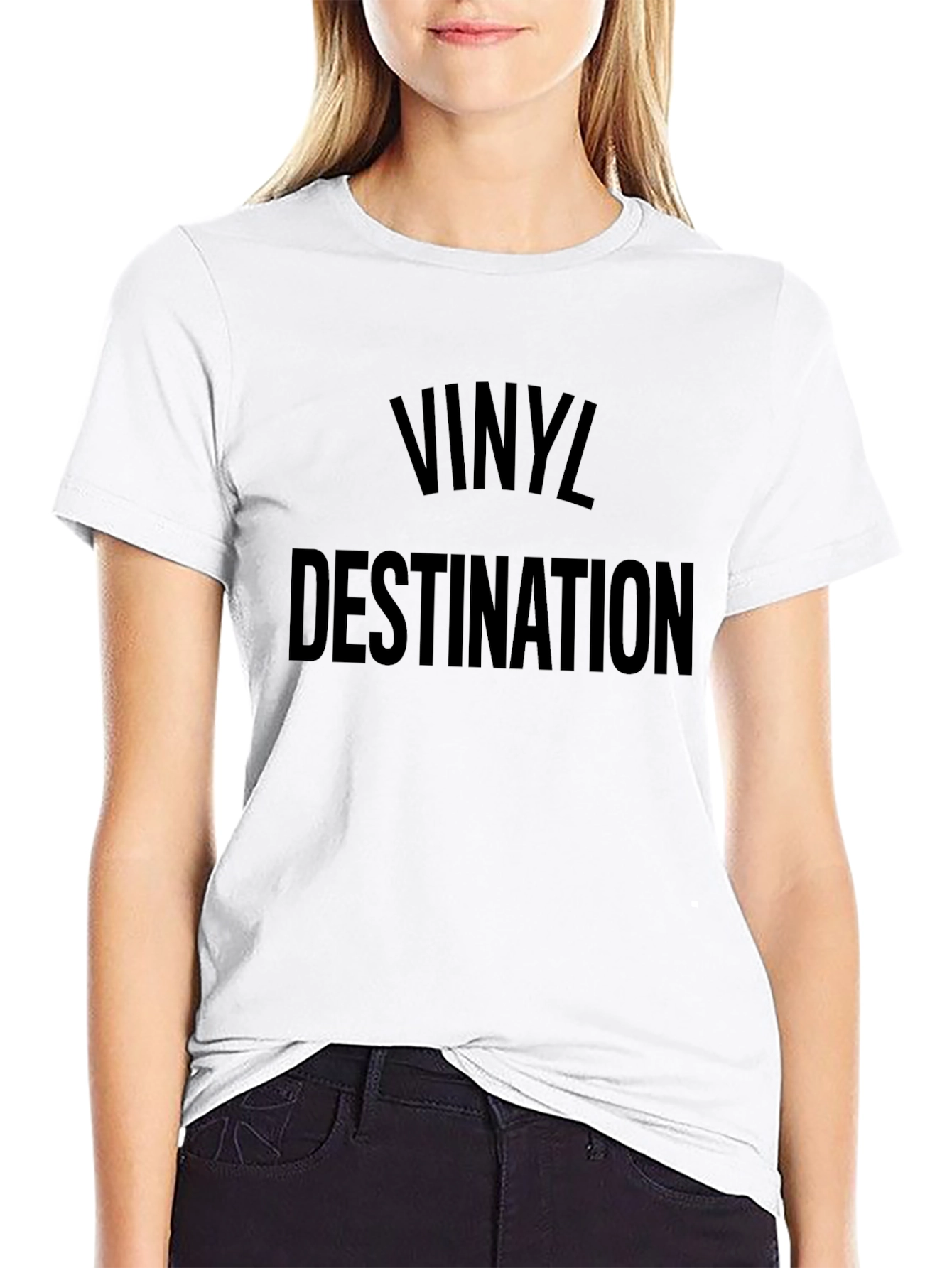 Vinyl Destination Graphic Tee - Black