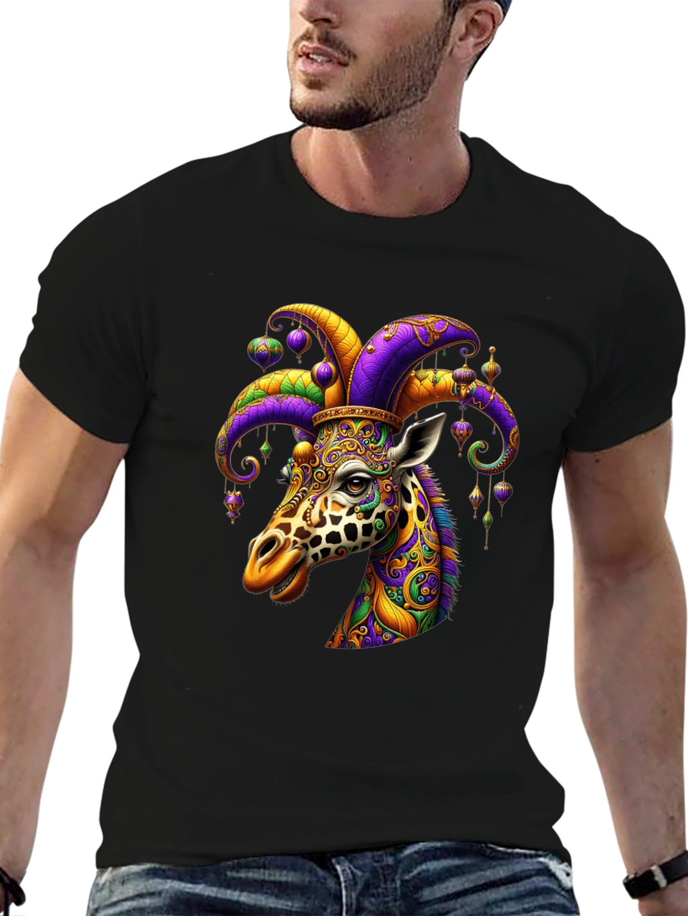 Mardi Gras Giraffe T-Shirt