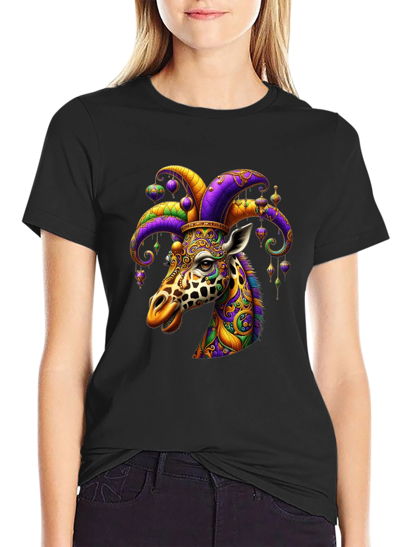 Mardi Gras Giraffe T-Shirt