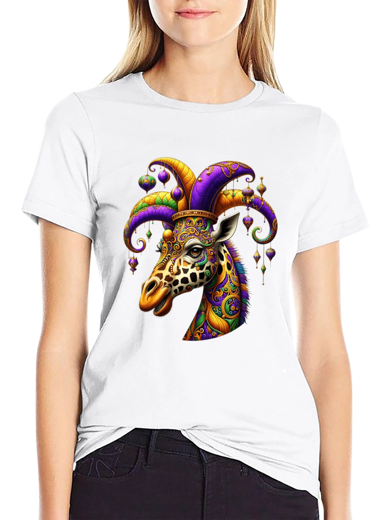 Mardi Gras Giraffe T-Shirt