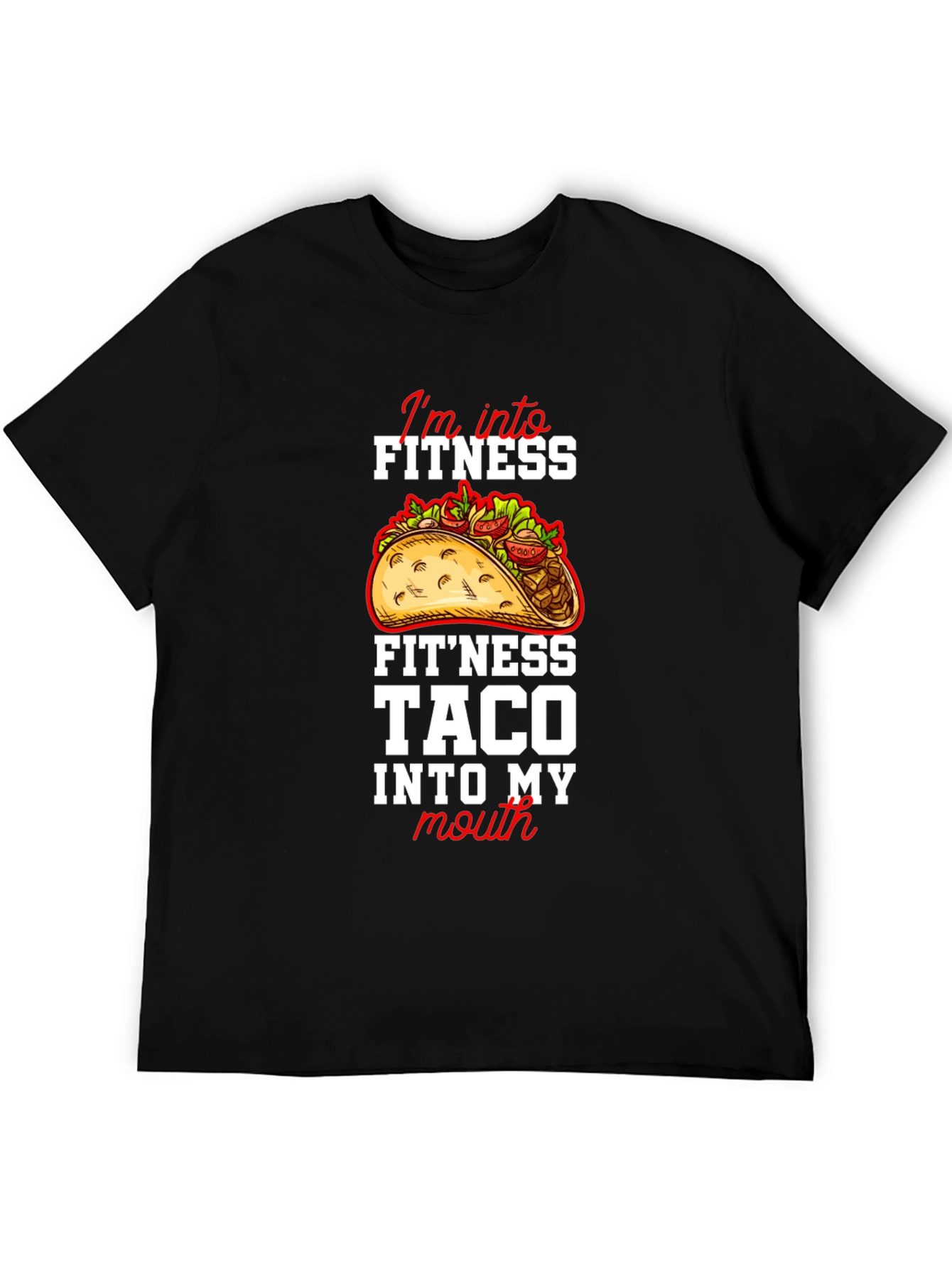 Fitness Taco Graphic Tee - Novelty Humor T-Shirt