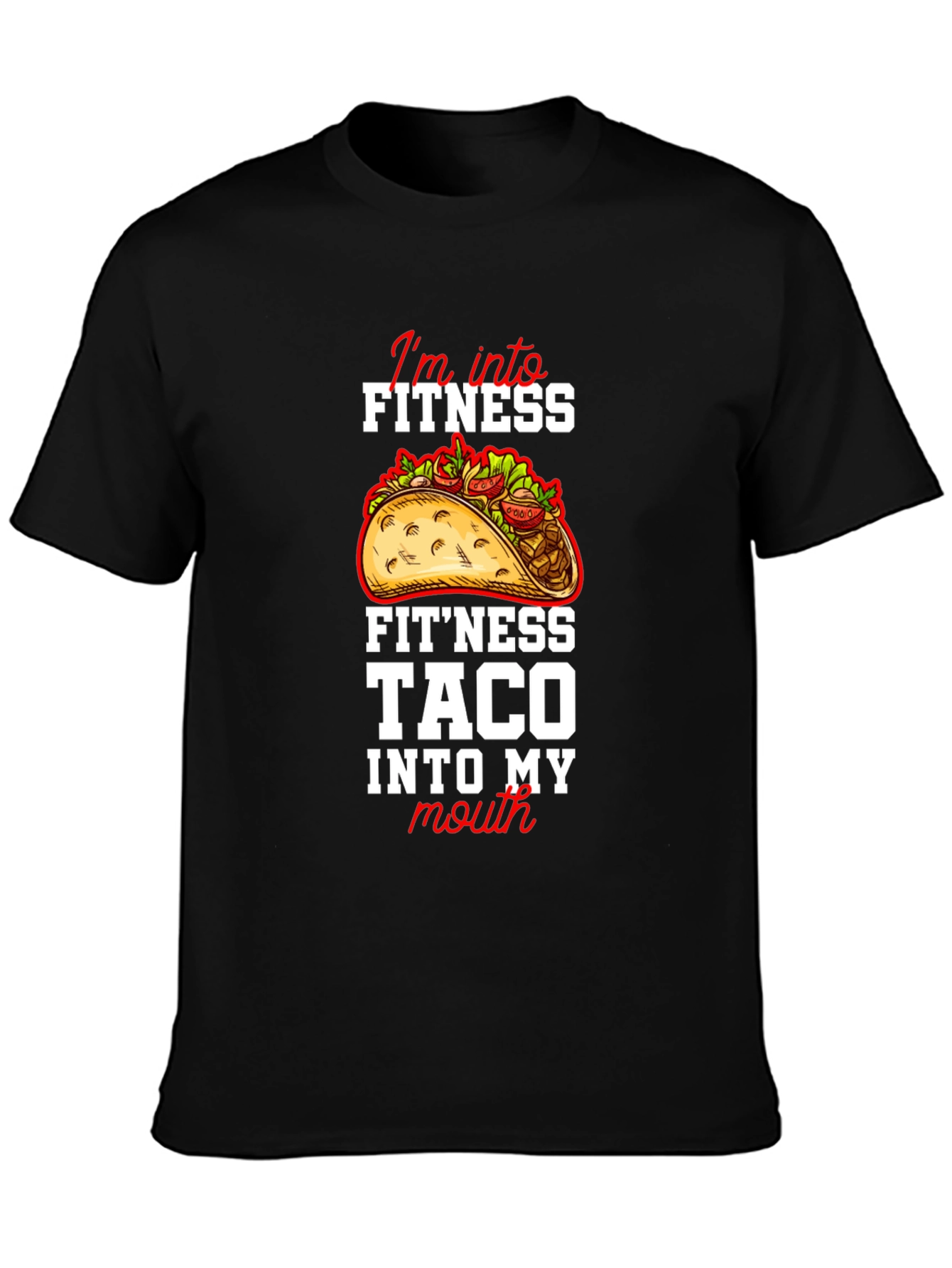 Fitness Taco Graphic Tee - Novelty Humor T-Shirt