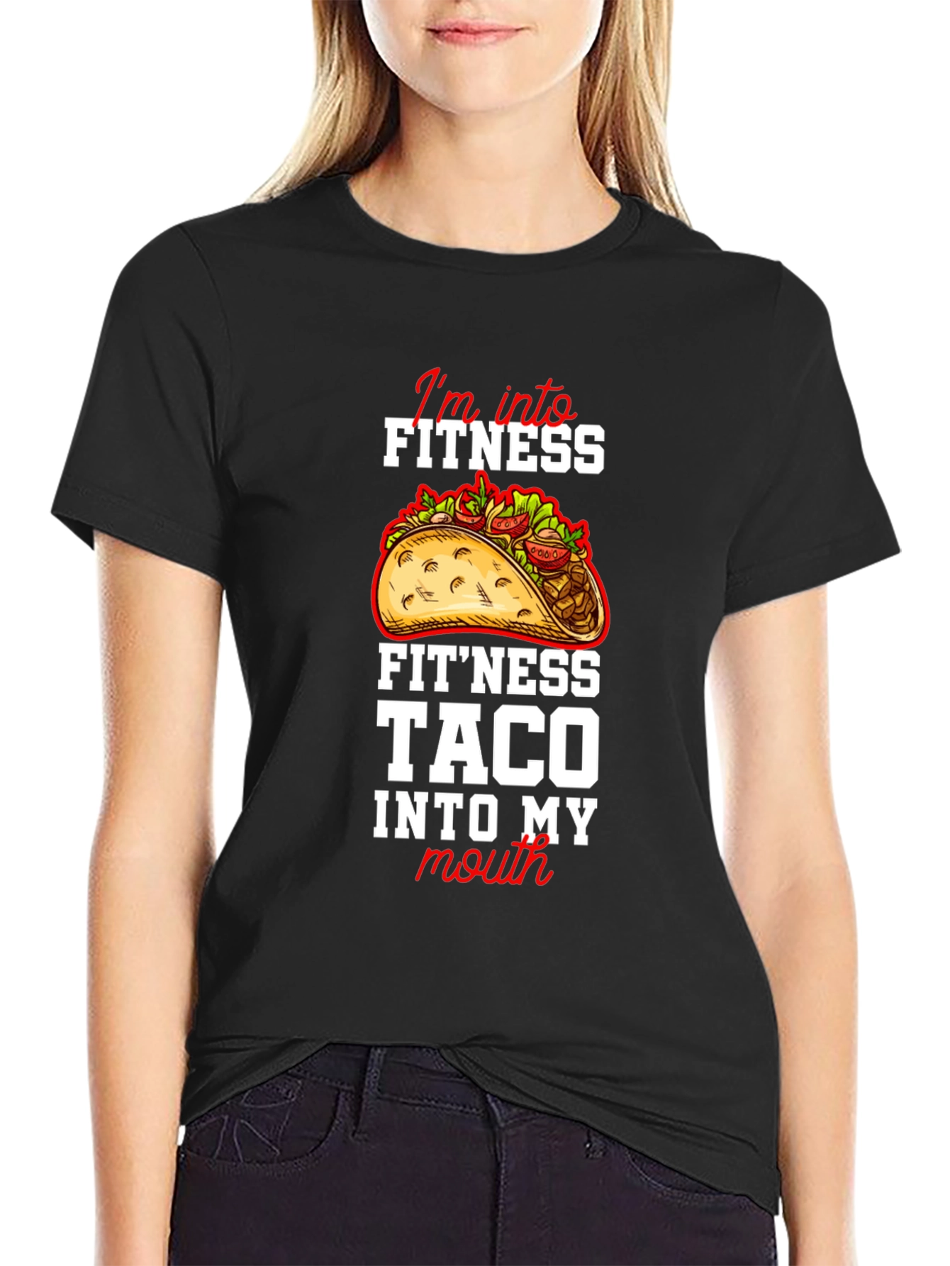 Fitness Taco Graphic Tee - Novelty Humor T-Shirt