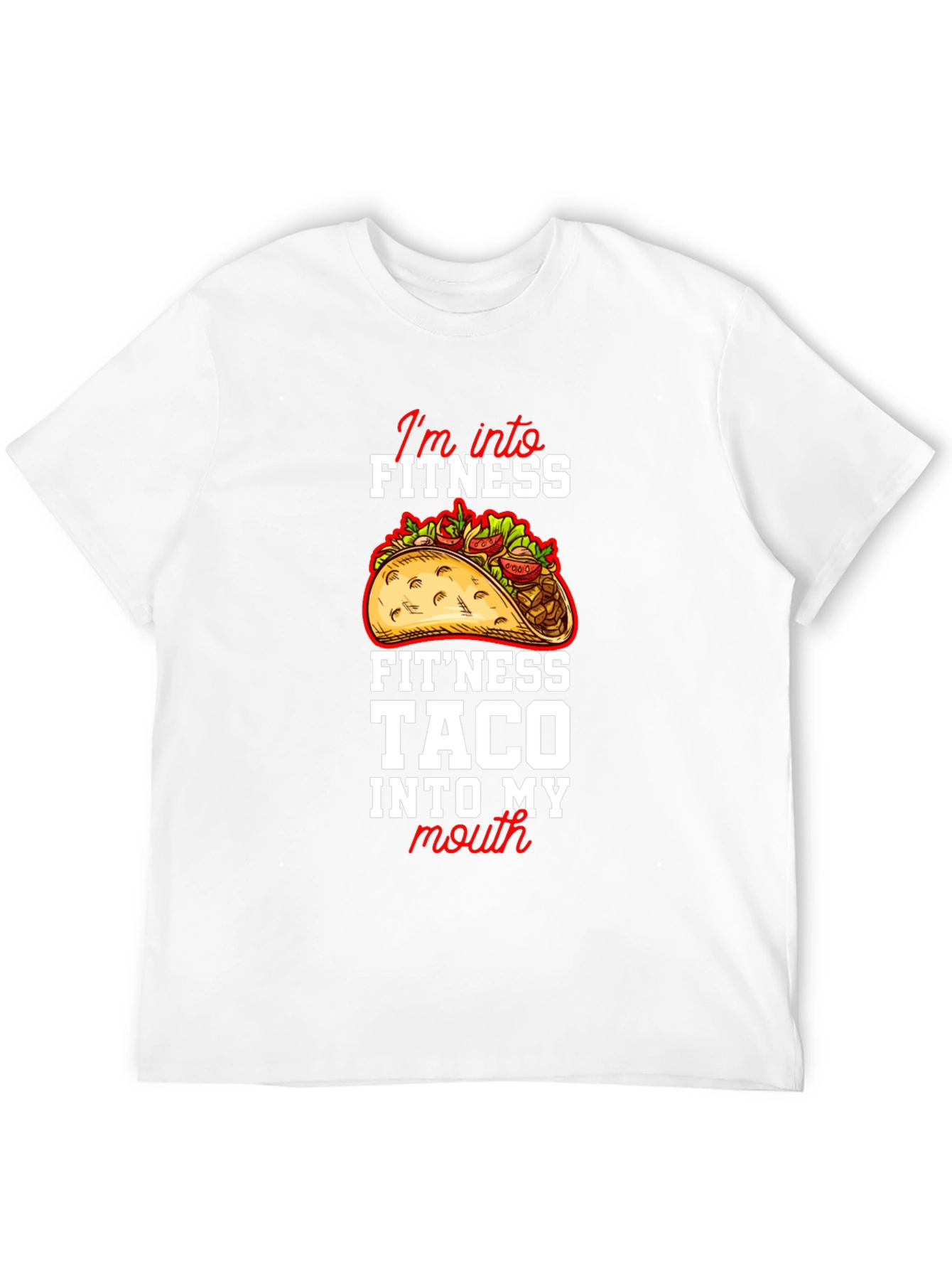 Fitness Taco Graphic Tee - Novelty Humor T-Shirt