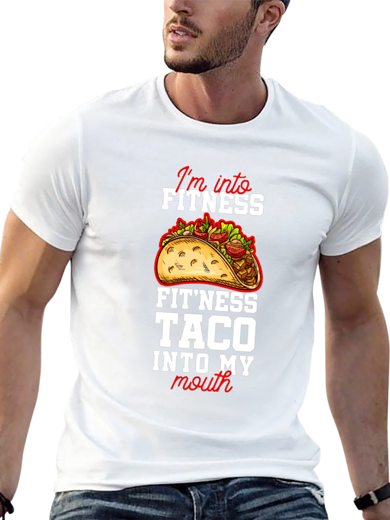 Fitness Taco Graphic Tee - Novelty Humor T-Shirt