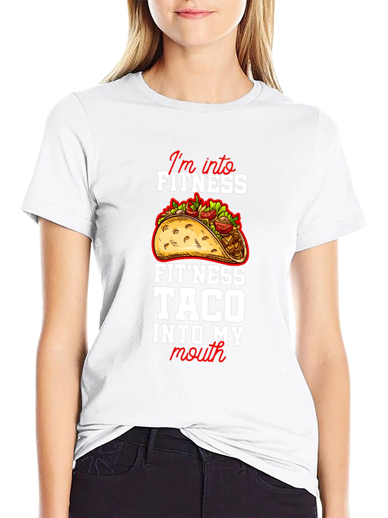 Fitness Taco Graphic Tee - Novelty Humor T-Shirt