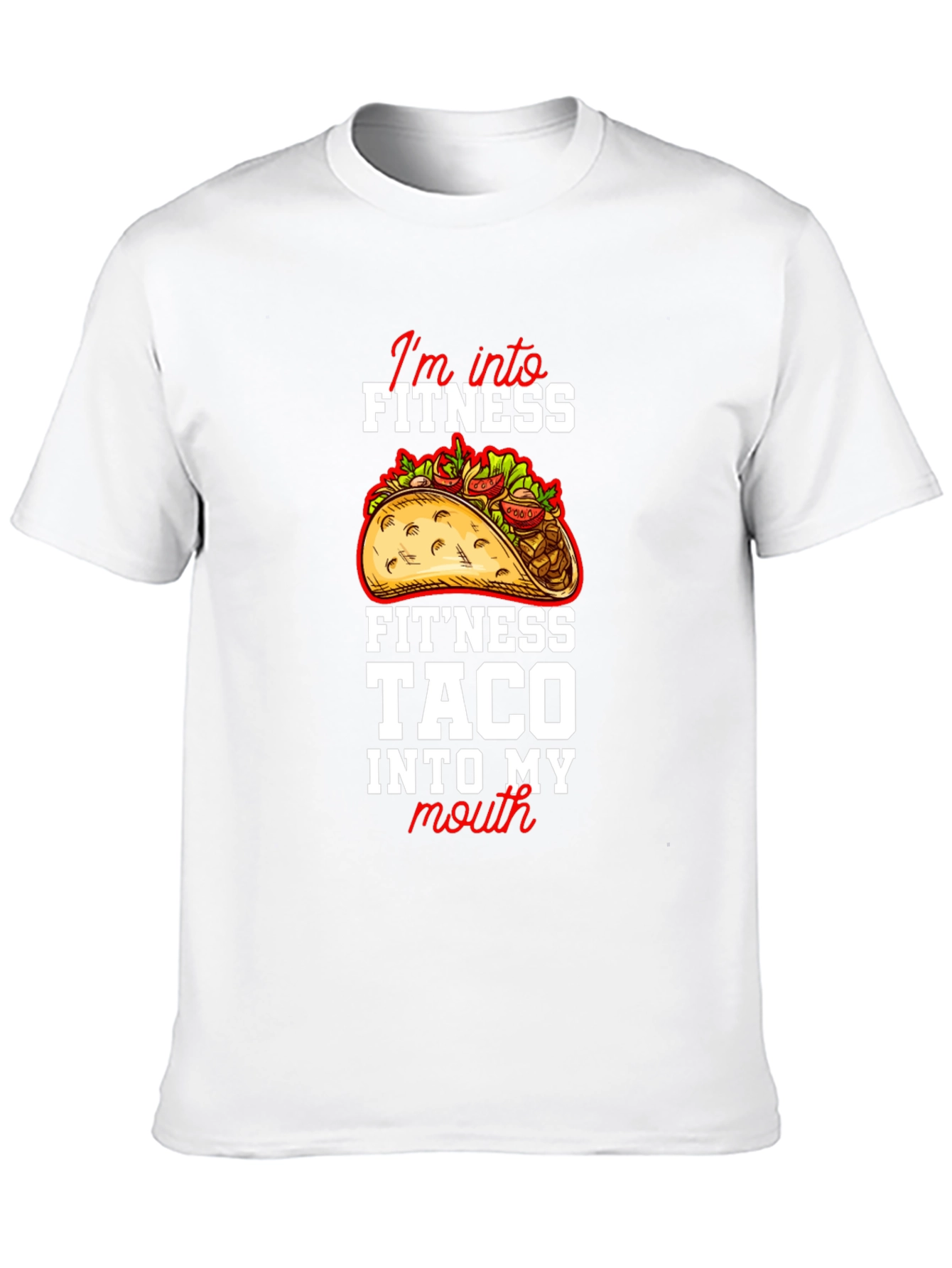 Fitness Taco Graphic Tee - Novelty Humor T-Shirt