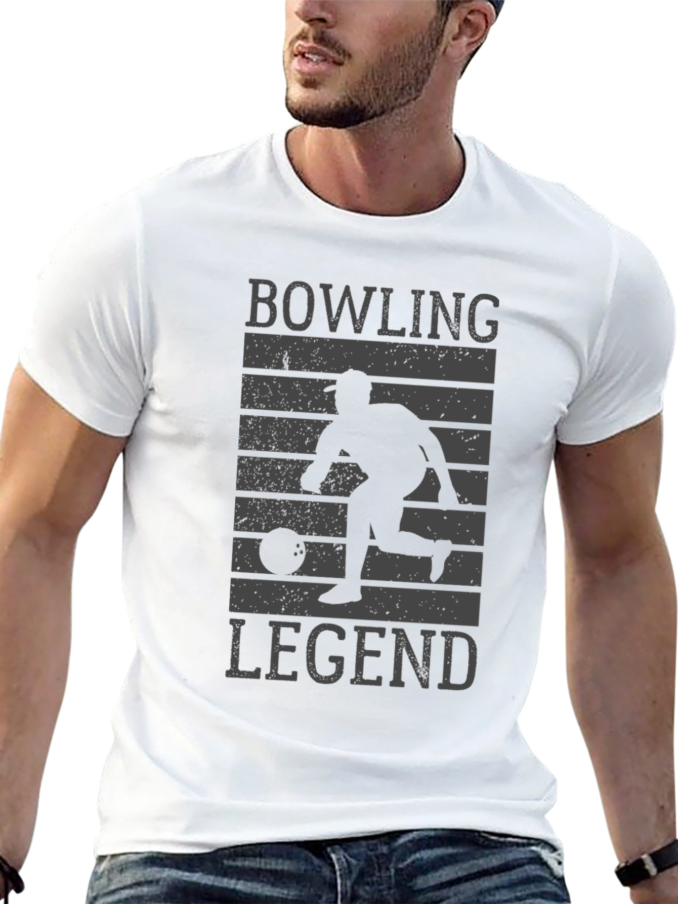 Bowling Legend Graphic Tee - Black