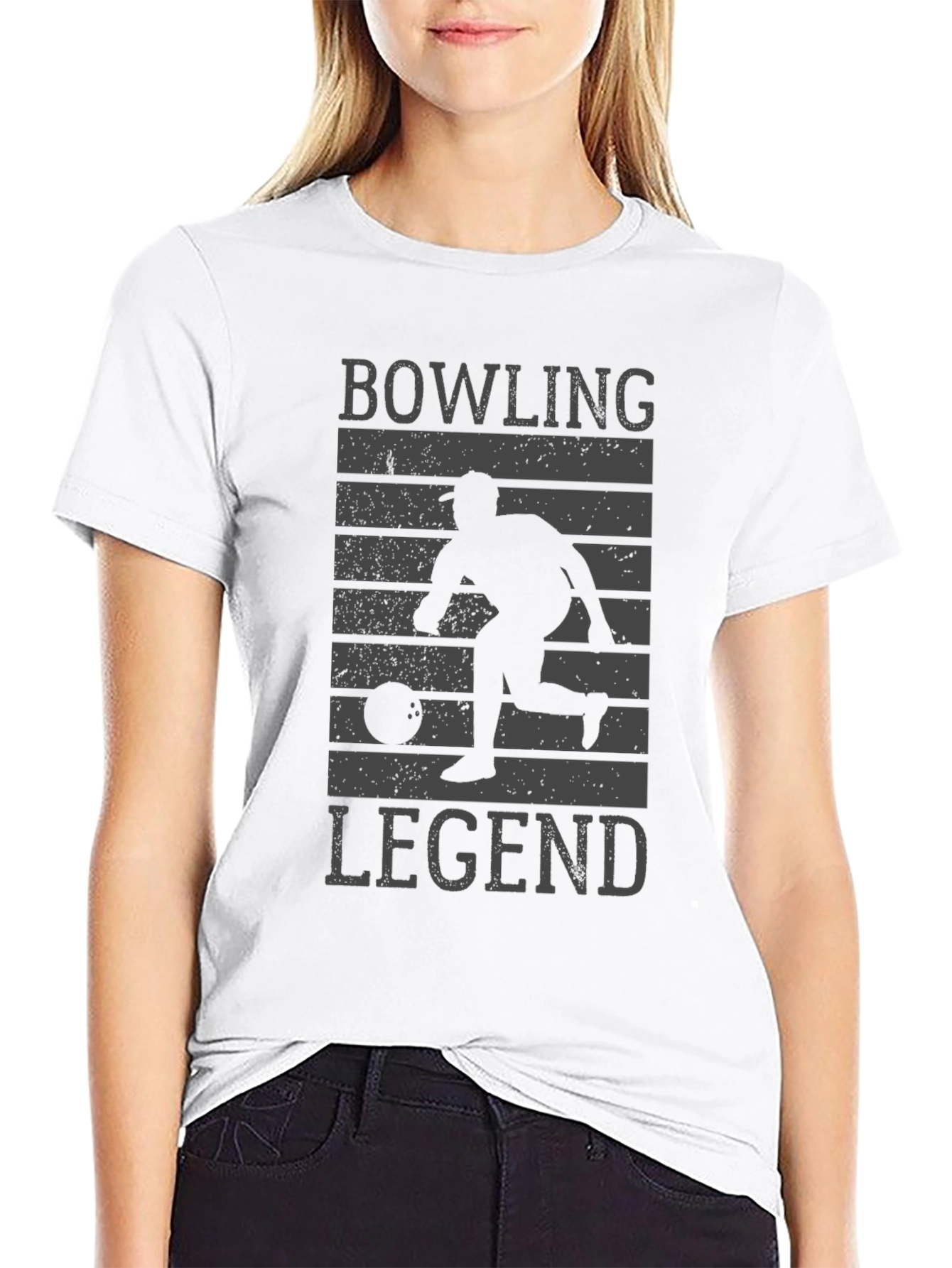 Bowling Legend Graphic Tee - Black