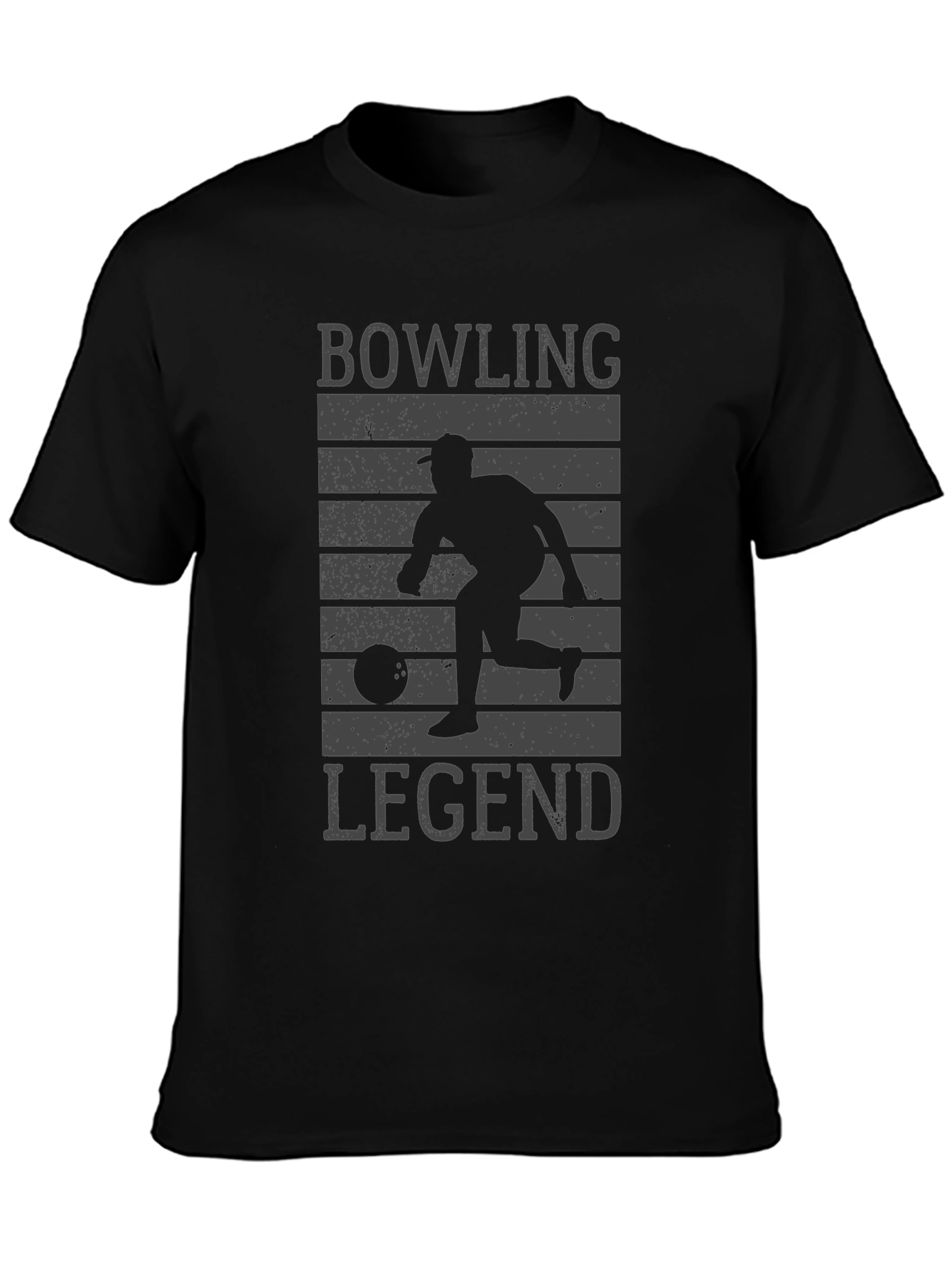 Bowling Legend Graphic Tee - Black