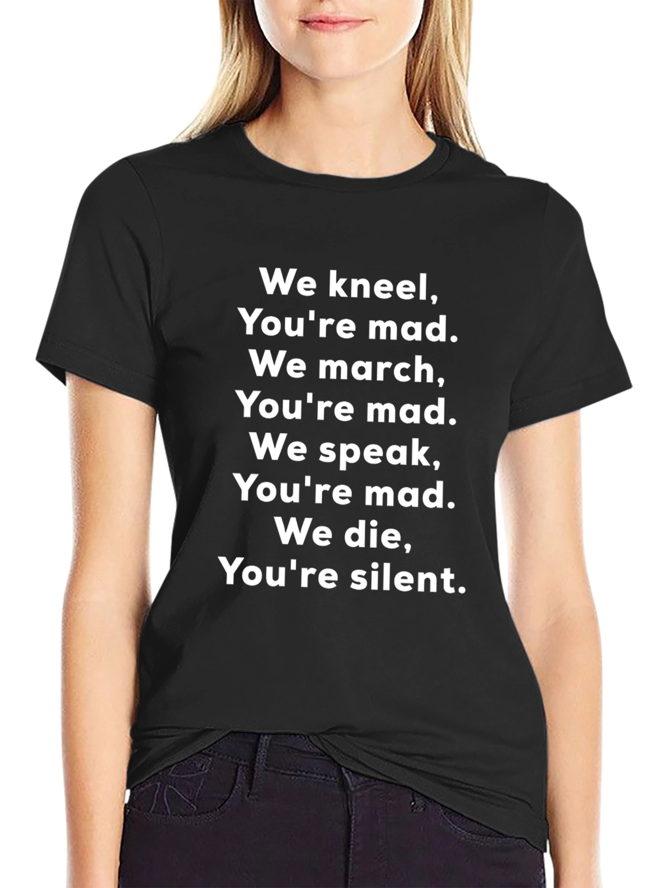 We Kneel We March Protest T-Shirt