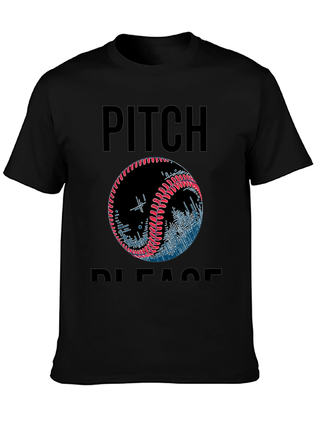 Pitch Please Baseball Graphic T-Shirt