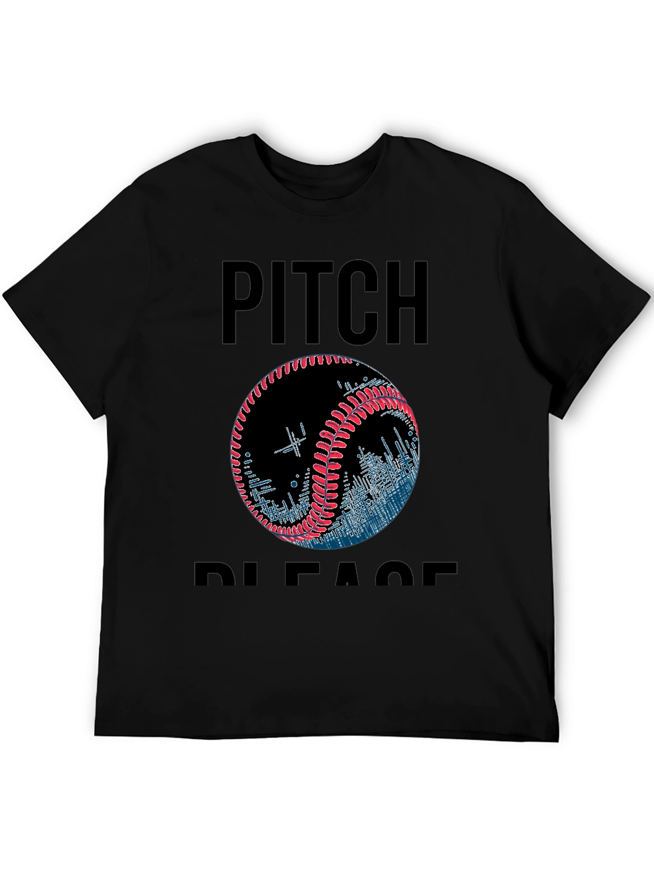 Pitch Please Baseball Graphic T-Shirt