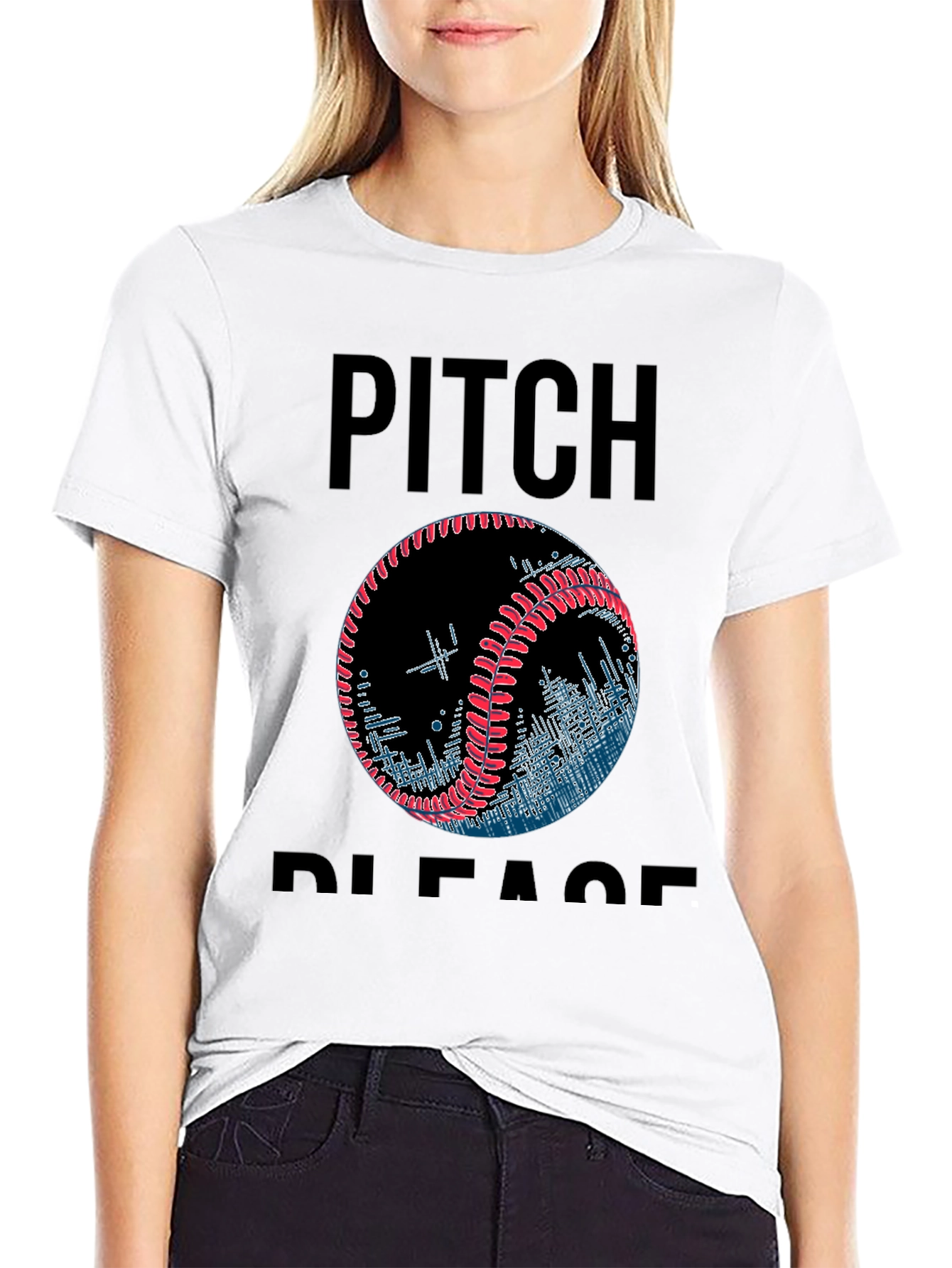 Pitch Please Baseball Graphic T-Shirt