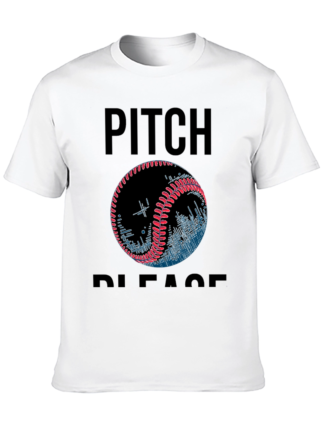 Pitch Please Baseball Graphic T-Shirt
