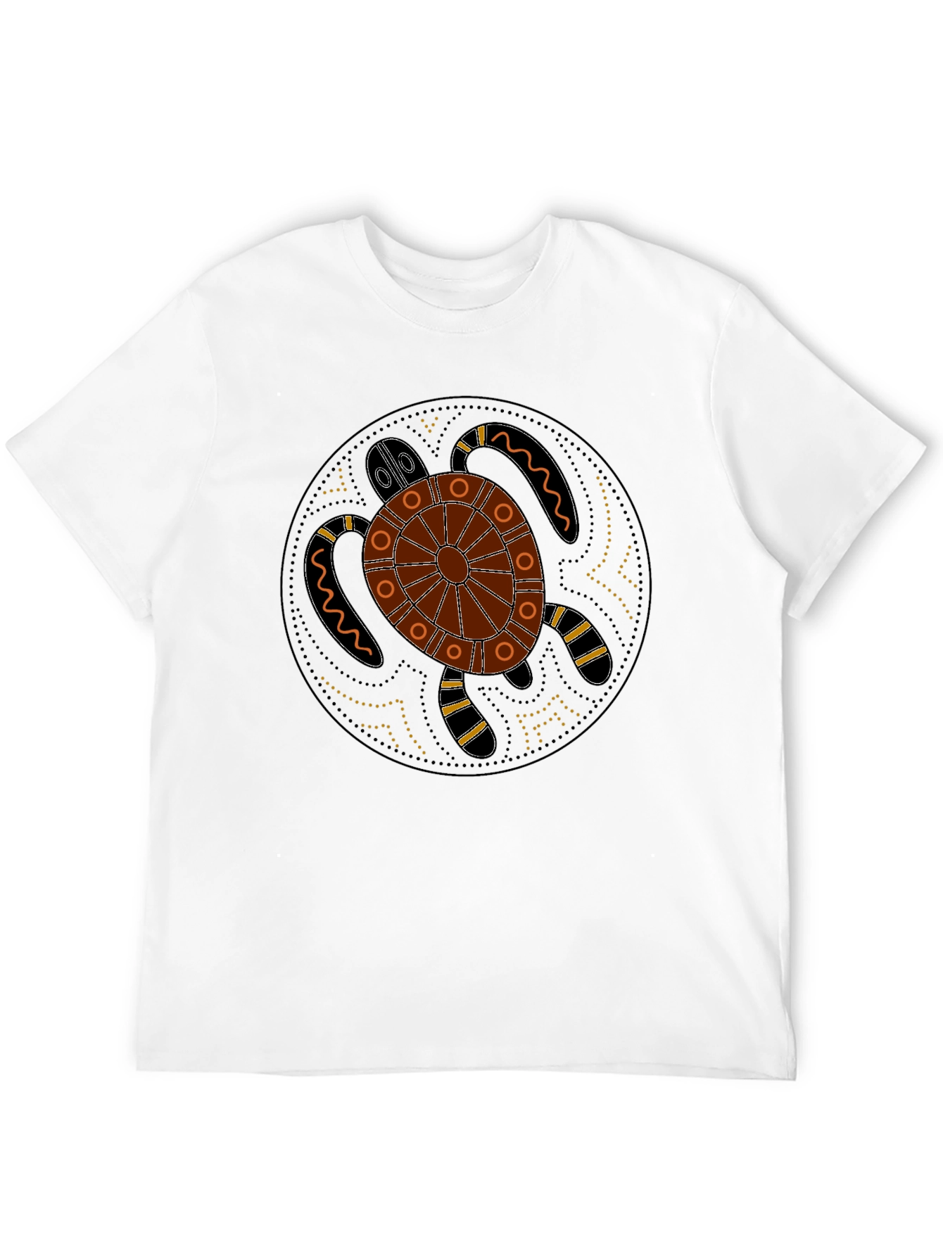 Turtle Graphic Print Black Casual T-Shirt