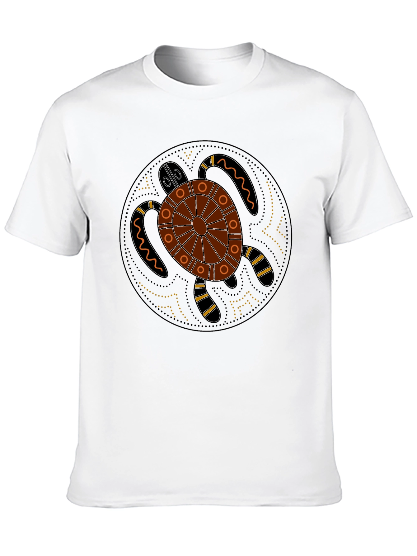Turtle Graphic Print Black Casual T-Shirt