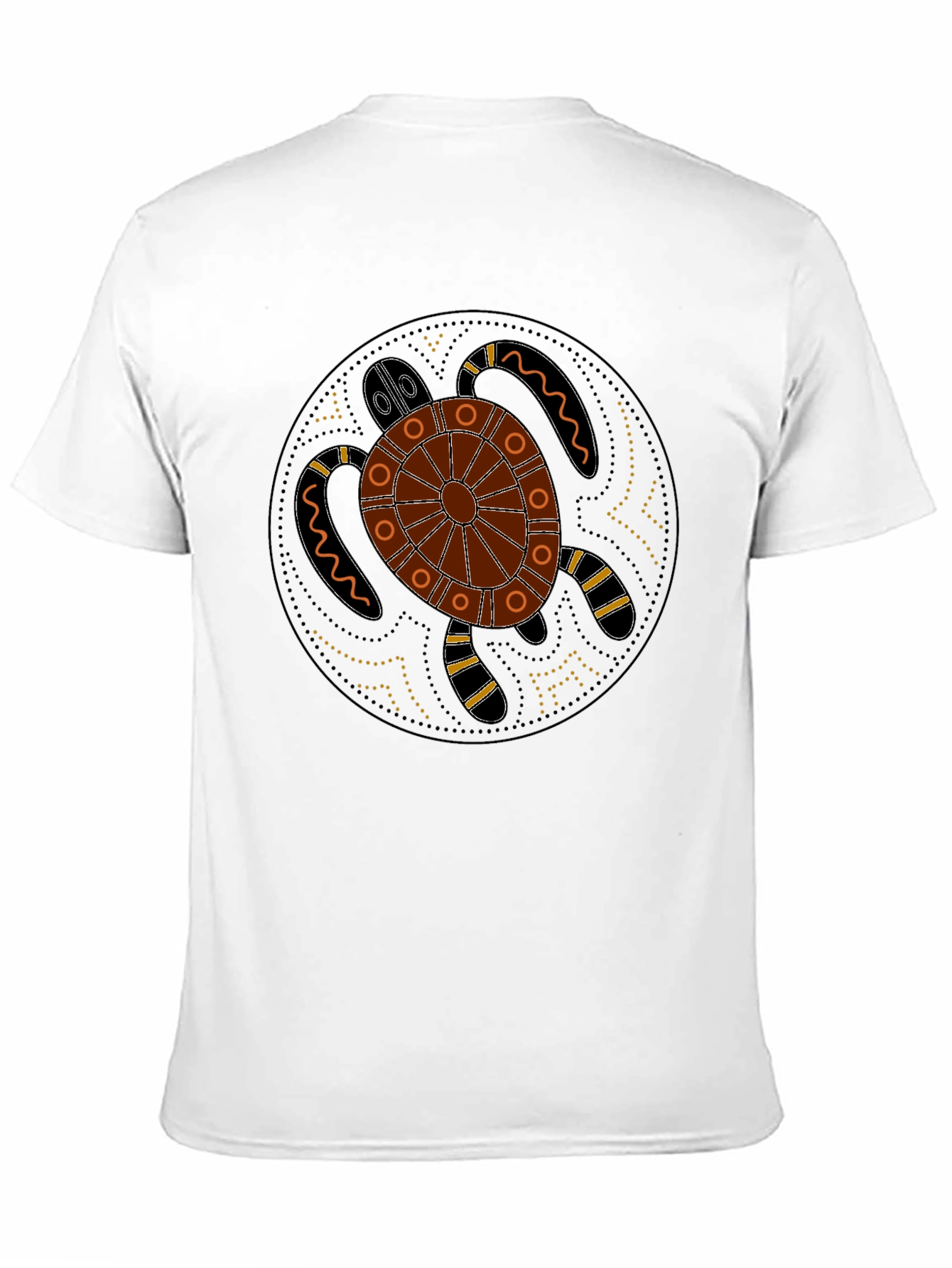 Turtle Graphic Print Black Casual T-Shirt