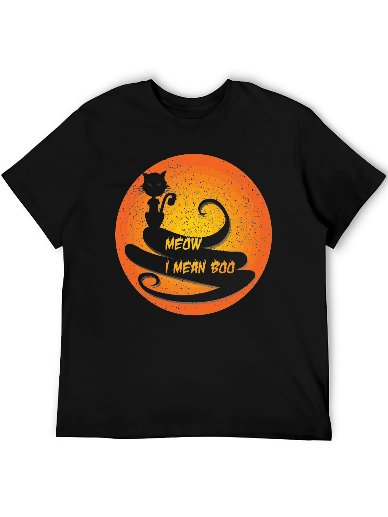 Halloween Black Cat Meow I Mean Boo T-Shirt