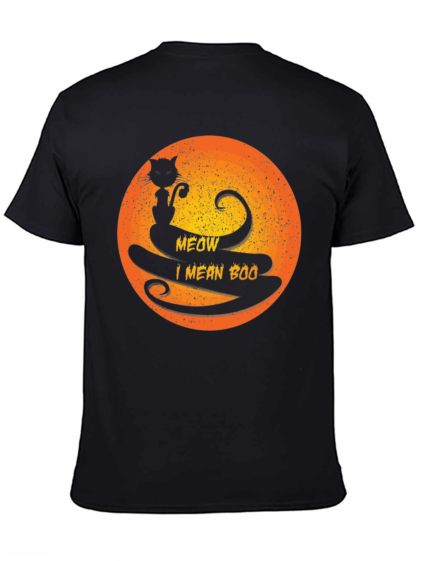 Halloween Black Cat Meow I Mean Boo T-Shirt