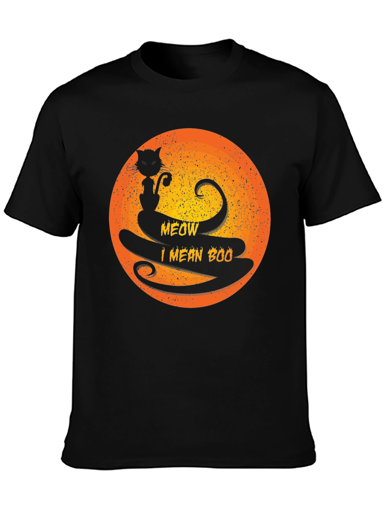 Halloween Black Cat Meow I Mean Boo T-Shirt