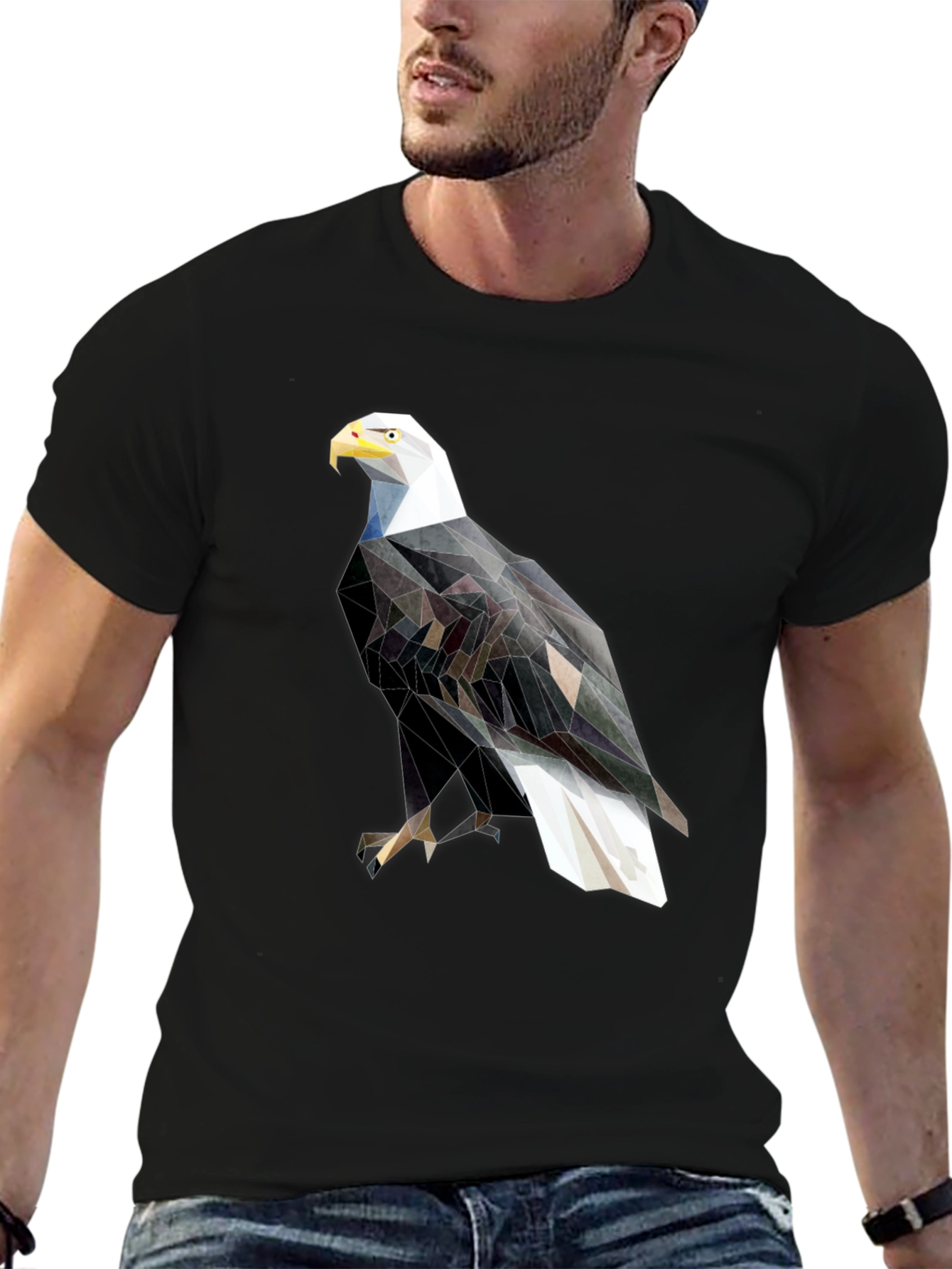 Geometric Eagle Graphic T-Shirt