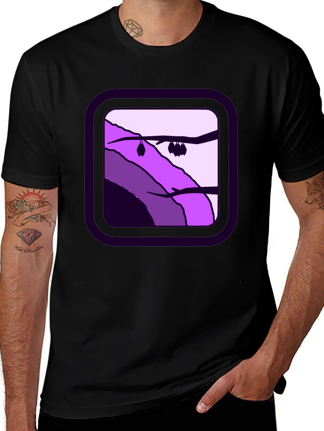 Bat Cave Graphic Tee - Unisex Black Cotton T-Shirt