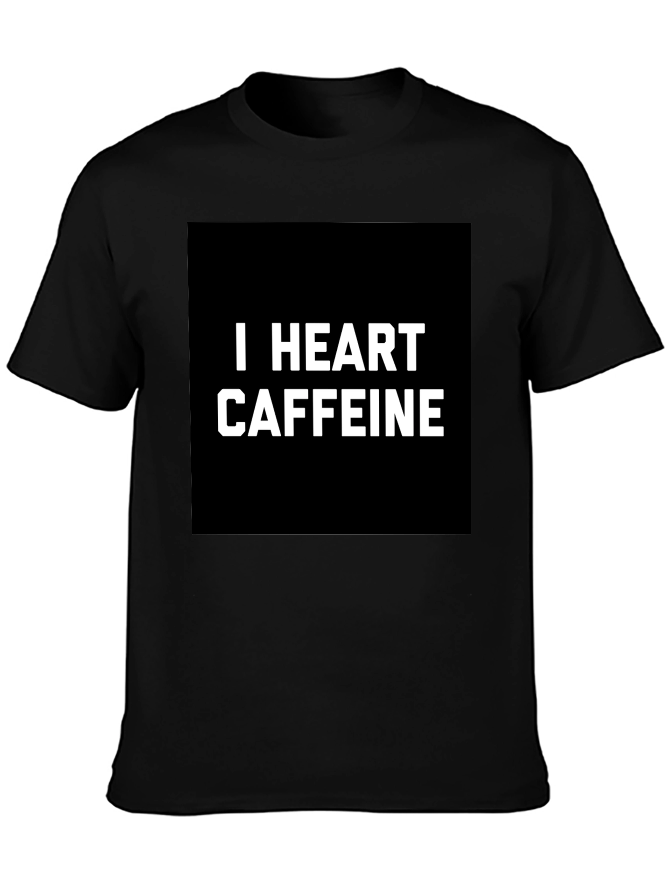 I Heart Caffeine Black T-Shirt