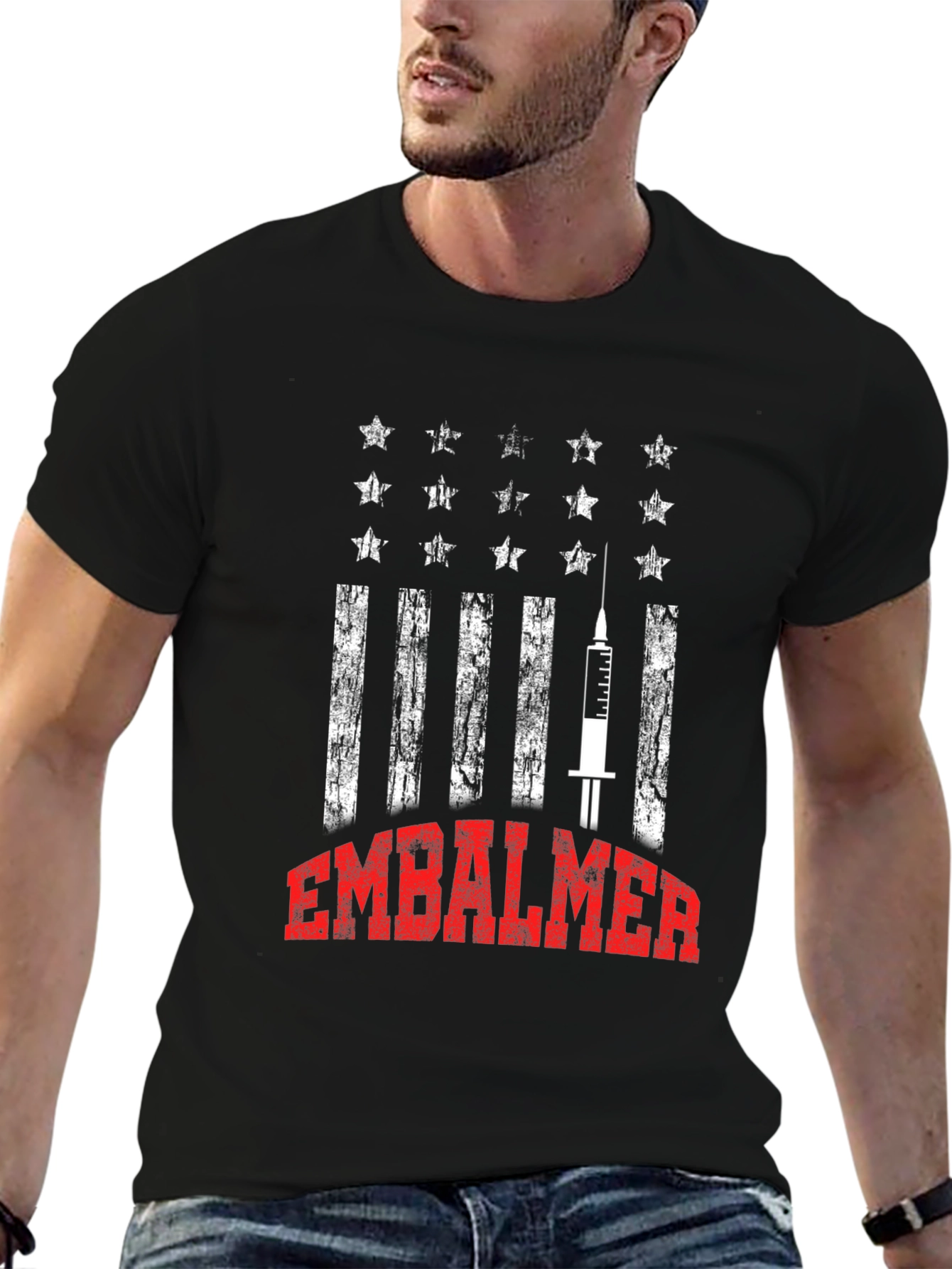 Embalmer American Flag Style T-Shirt