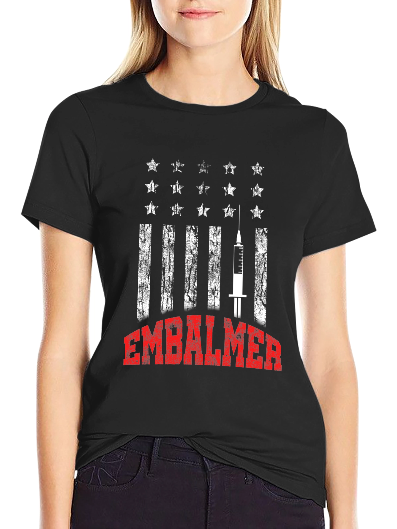 Embalmer American Flag Style T-Shirt